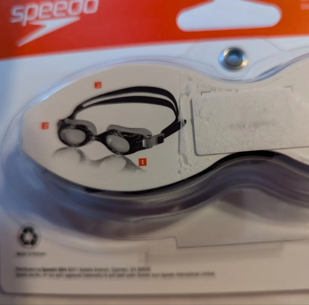 Speedo Jr Hydrospex Print Swim Goggles W/ Antifog Lenses UV Protection B…